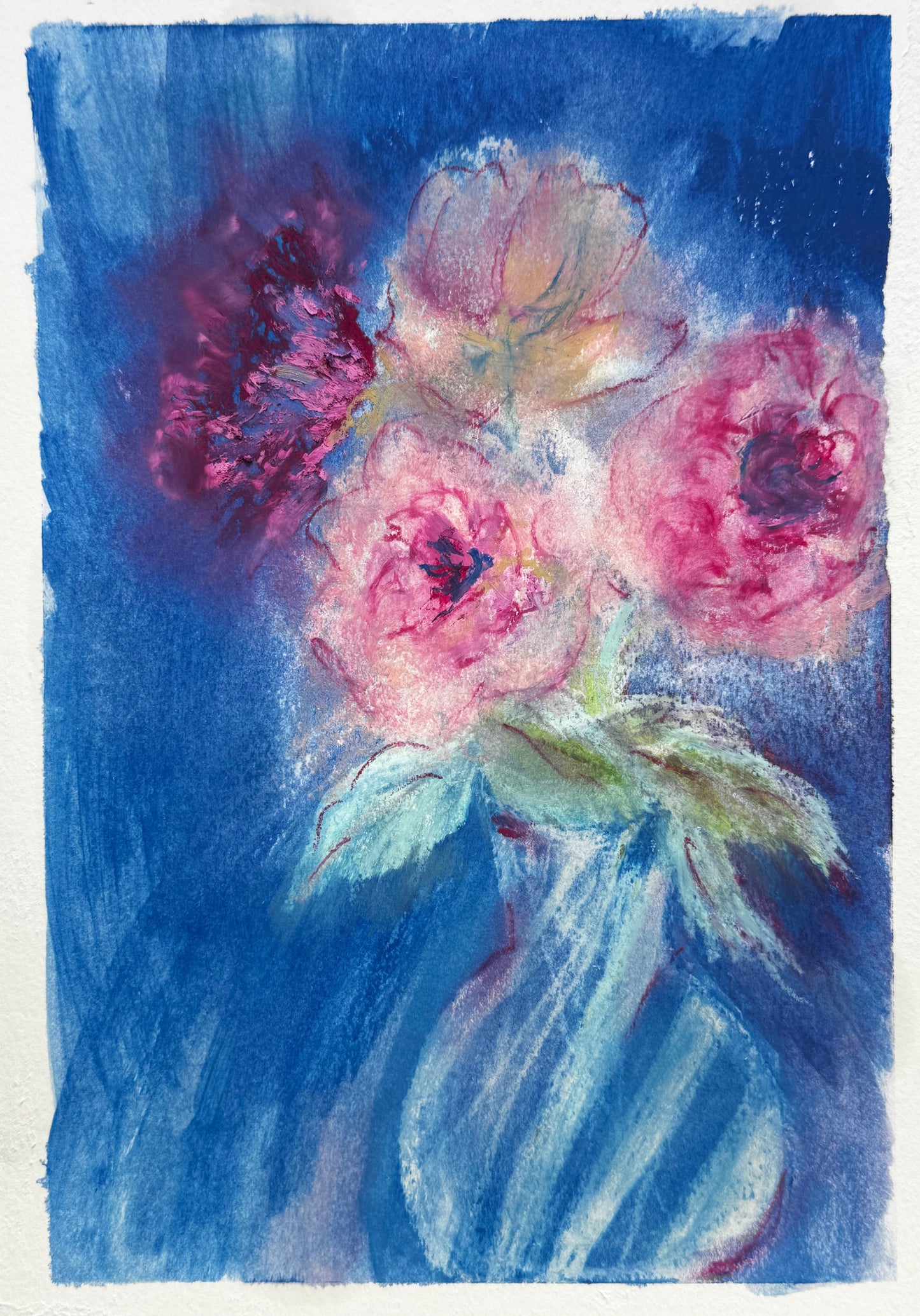 Original Pink Rose Painting