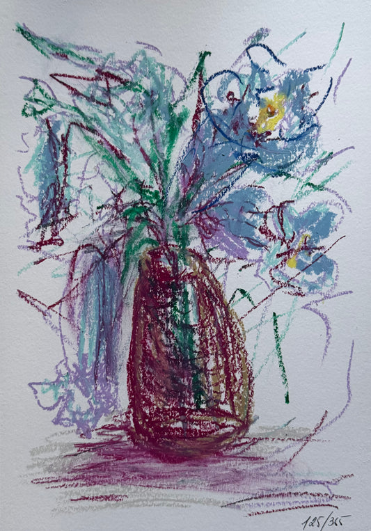 Original Oil Pastel Painting on A4 Paper Day 125/365
