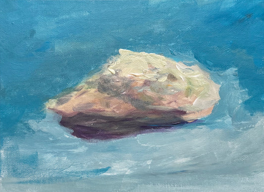 Cloud acrylic painting, canvas on board