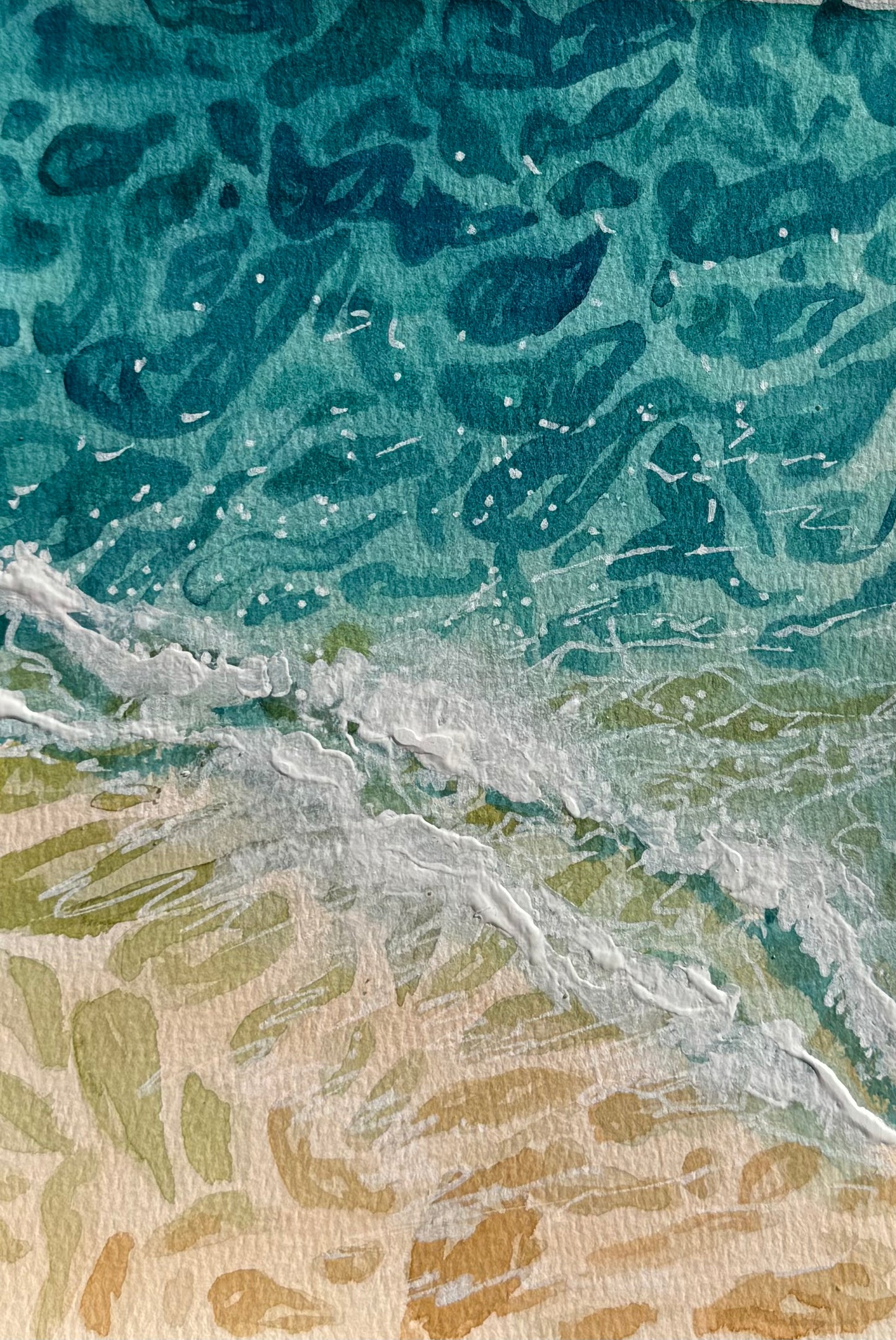 Ocean Wave watercolor painting